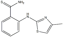 2-[(4-methyl-1,3-thiazol-2-yl)amino]benzene-1-carbothioamide,,结构式