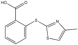 2-[(4-methyl-1,3-thiazol-2-yl)thio]benzoic acid,,结构式