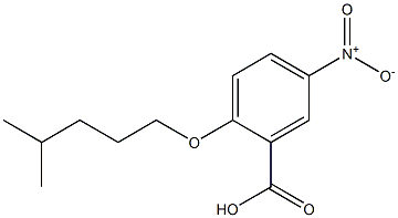 2-[(4-methylpentyl)oxy]-5-nitrobenzoic acid Struktur