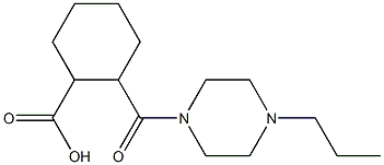 2-[(4-propylpiperazin-1-yl)carbonyl]cyclohexanecarboxylic acid 结构式