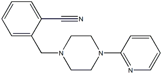 2-[(4-pyridin-2-ylpiperazin-1-yl)methyl]benzonitrile,,结构式