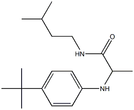 2-[(4-tert-butylphenyl)amino]-N-(3-methylbutyl)propanamide Structure