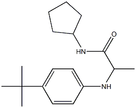 2-[(4-tert-butylphenyl)amino]-N-cyclopentylpropanamide,,结构式