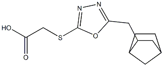 2-[(5-{bicyclo[2.2.1]heptan-2-ylmethyl}-1,3,4-oxadiazol-2-yl)sulfanyl]acetic acid|