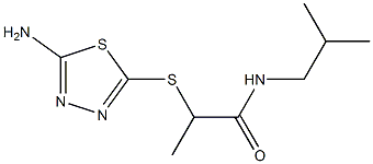 2-[(5-amino-1,3,4-thiadiazol-2-yl)sulfanyl]-N-(2-methylpropyl)propanamide Structure