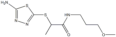 2-[(5-amino-1,3,4-thiadiazol-2-yl)sulfanyl]-N-(3-methoxypropyl)propanamide Structure