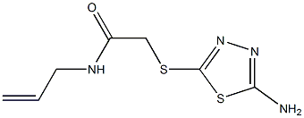 2-[(5-amino-1,3,4-thiadiazol-2-yl)sulfanyl]-N-(prop-2-en-1-yl)acetamide|