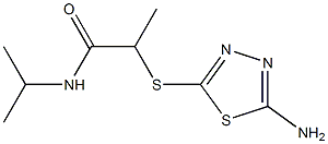 2-[(5-amino-1,3,4-thiadiazol-2-yl)sulfanyl]-N-(propan-2-yl)propanamide 结构式