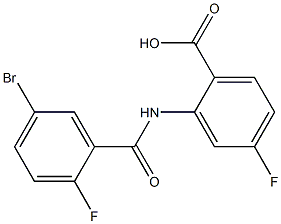 2-[(5-bromo-2-fluorobenzene)amido]-4-fluorobenzoic acid Structure