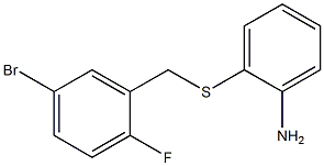 2-[(5-bromo-2-fluorobenzyl)thio]aniline,,结构式