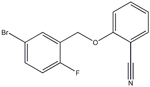 2-[(5-bromo-2-fluorophenyl)methoxy]benzonitrile 化学構造式