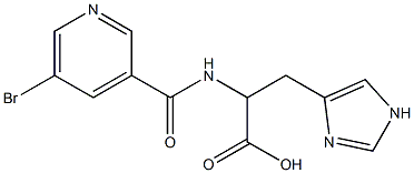 2-[(5-bromopyridin-3-yl)formamido]-3-(1H-imidazol-4-yl)propanoic acid Structure