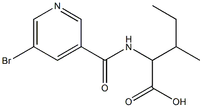 2-[(5-bromopyridin-3-yl)formamido]-3-methylpentanoic acid,,结构式