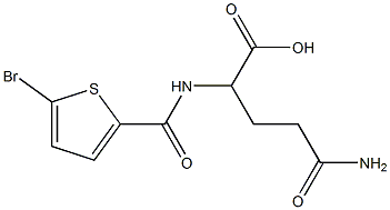 2-[(5-bromothiophen-2-yl)formamido]-4-carbamoylbutanoic acid Structure