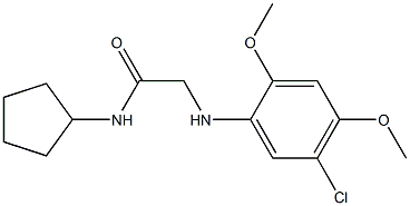 2-[(5-chloro-2,4-dimethoxyphenyl)amino]-N-cyclopentylacetamide Structure