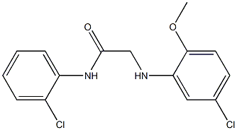 2-[(5-chloro-2-methoxyphenyl)amino]-N-(2-chlorophenyl)acetamide,,结构式
