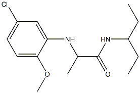 2-[(5-chloro-2-methoxyphenyl)amino]-N-(pentan-3-yl)propanamide,,结构式