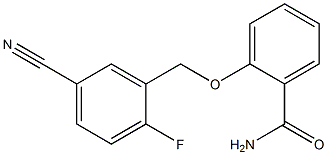 2-[(5-cyano-2-fluorobenzyl)oxy]benzamide 化学構造式