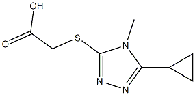 2-[(5-cyclopropyl-4-methyl-4H-1,2,4-triazol-3-yl)sulfanyl]acetic acid Struktur