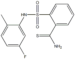 2-[(5-fluoro-2-methylphenyl)sulfamoyl]benzene-1-carbothioamide 化学構造式