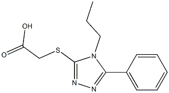 2-[(5-phenyl-4-propyl-4H-1,2,4-triazol-3-yl)sulfanyl]acetic acid,,结构式