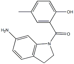 2-[(6-amino-2,3-dihydro-1H-indol-1-yl)carbonyl]-4-methylphenol 结构式