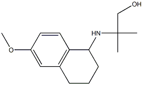 2-[(6-methoxy-1,2,3,4-tetrahydronaphthalen-1-yl)amino]-2-methylpropan-1-ol 化学構造式