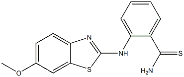 2-[(6-methoxy-1,3-benzothiazol-2-yl)amino]benzene-1-carbothioamide Structure