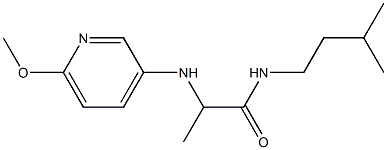 2-[(6-methoxypyridin-3-yl)amino]-N-(3-methylbutyl)propanamide Struktur