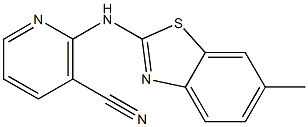 2-[(6-methyl-1,3-benzothiazol-2-yl)amino]nicotinonitrile Structure