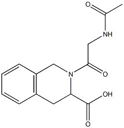 2-[(acetylamino)acetyl]-1,2,3,4-tetrahydroisoquinoline-3-carboxylic acid Structure
