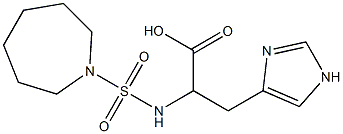 2-[(azepane-1-sulfonyl)amino]-3-(1H-imidazol-4-yl)propanoic acid 化学構造式