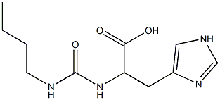 2-[(butylcarbamoyl)amino]-3-(1H-imidazol-4-yl)propanoic acid Structure