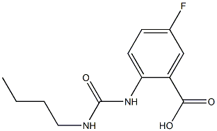 2-[(butylcarbamoyl)amino]-5-fluorobenzoic acid,,结构式