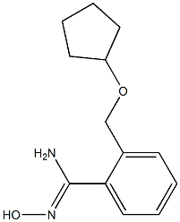 2-[(cyclopentyloxy)methyl]-N'-hydroxybenzenecarboximidamide Struktur