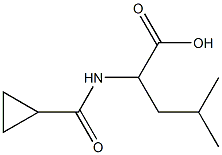 2-[(cyclopropylcarbonyl)amino]-4-methylpentanoic acid Struktur