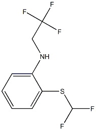 2-[(difluoromethyl)sulfanyl]-N-(2,2,2-trifluoroethyl)aniline 化学構造式