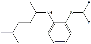 2-[(difluoromethyl)sulfanyl]-N-(5-methylhexan-2-yl)aniline,,结构式