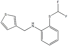 2-[(difluoromethyl)sulfanyl]-N-(thiophen-3-ylmethyl)aniline Structure