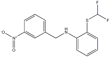 2-[(difluoromethyl)sulfanyl]-N-[(3-nitrophenyl)methyl]aniline|