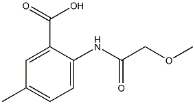 2-[(methoxyacetyl)amino]-5-methylbenzoic acid 化学構造式