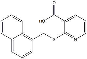 2-[(naphthalen-1-ylmethyl)sulfanyl]pyridine-3-carboxylic acid Structure