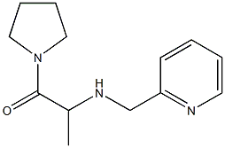 2-[(pyridin-2-ylmethyl)amino]-1-(pyrrolidin-1-yl)propan-1-one,,结构式