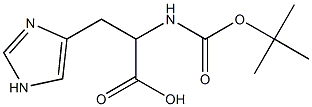 2-[(tert-butoxycarbonyl)amino]-3-(1H-imidazol-4-yl)propanoic acid Struktur