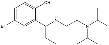 2-[1-({2-[bis(propan-2-yl)amino]ethyl}amino)propyl]-4-bromophenol 结构式