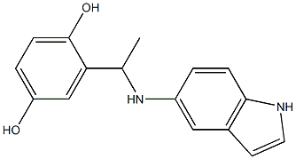 2-[1-(1H-indol-5-ylamino)ethyl]benzene-1,4-diol 结构式