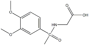 2-[1-(3,4-dimethoxyphenyl)acetamido]acetic acid,,结构式