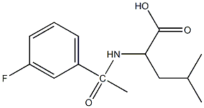 2-[1-(3-fluorophenyl)acetamido]-4-methylpentanoic acid