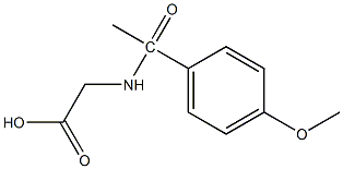 2-[1-(4-methoxyphenyl)acetamido]acetic acid 化学構造式