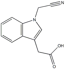 2-[1-(cyanomethyl)-1H-indol-3-yl]acetic acid Structure